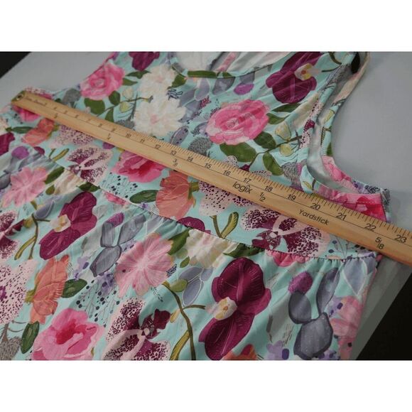 Women's Blue & Pink Floral Sleeveless Dress XL - Picture 4 of 9